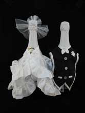 костюмы жениха и невесты для бутылок шампанского, купить, интернет-магазин