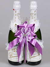 украшение на свадебное шампанское 04049