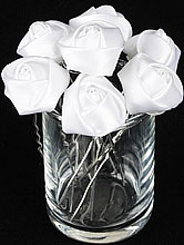 украшения для волос, шпильки для волос в виде крупной белой розы