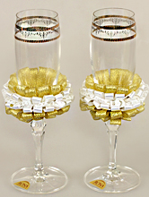 свадебные бокалы на свадьбу ручной работы из чешского стекла москва на заказ