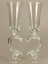 свадебные бокалы на свадьбу, прозрачные фужеры для жениха и невесты в форме сердца