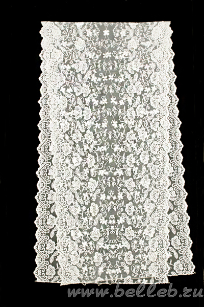 кружевной свадебный рушник цвета айвори (шампань, светло-бежевый) №5